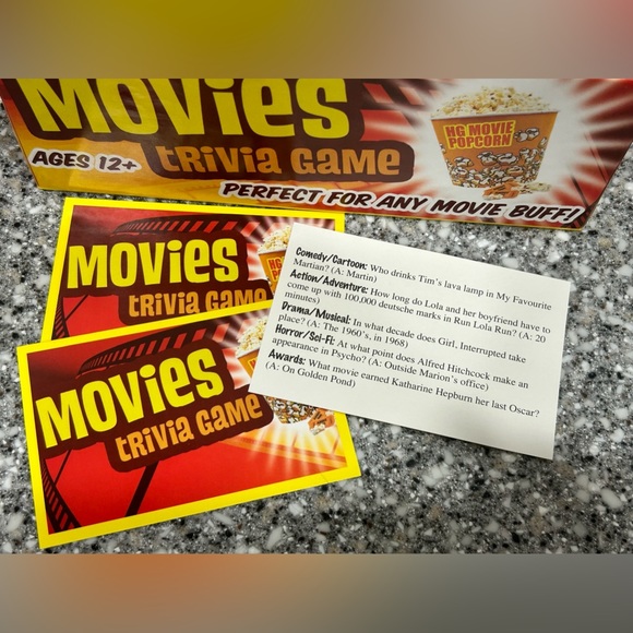 Movies 🎥🍿Trivia Game Fun Cinema Questions Ages 12+ - Picture 3 of 4